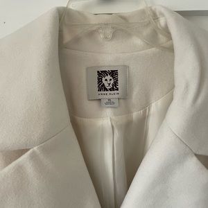 Anne Klein Coat in cream with tortoise shell buttons. Gently used condition.